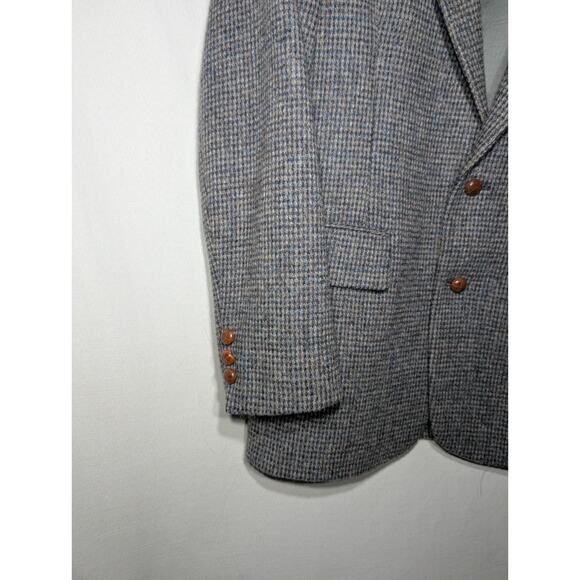 Blair Mens Harris Tweed Handwoven Pure Scottish Wool Blazer Sz M Sport Coat Gray - Picture 3 of 9